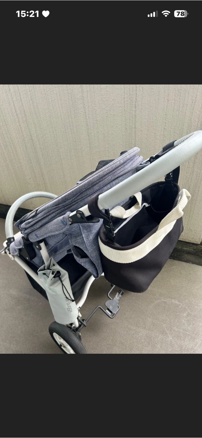 【バック付き 】 AirBuggy エアバギー ココブレーキEXメランジデニムの写真10枚目