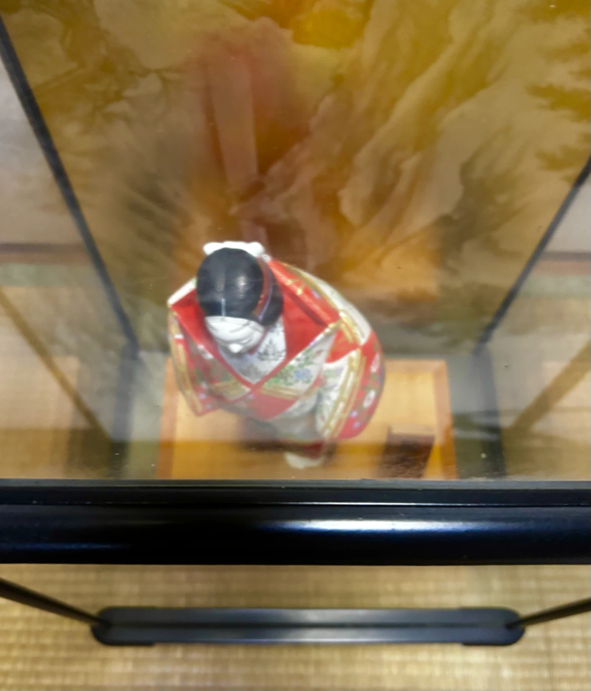 日本人形 熊野 舞 能　ガラスケース入り 伝統工芸 インテリア 置物の写真5枚目