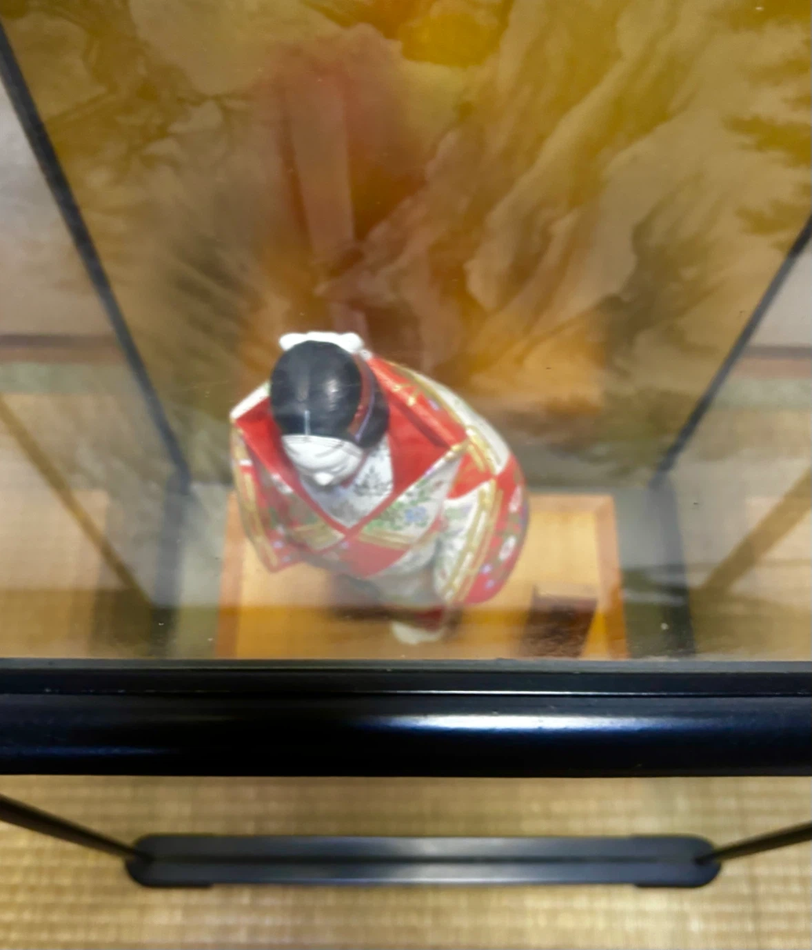 日本人形 熊野 舞 能 ガラスケース入り 伝統工芸 インテリア 置物の写真5枚目