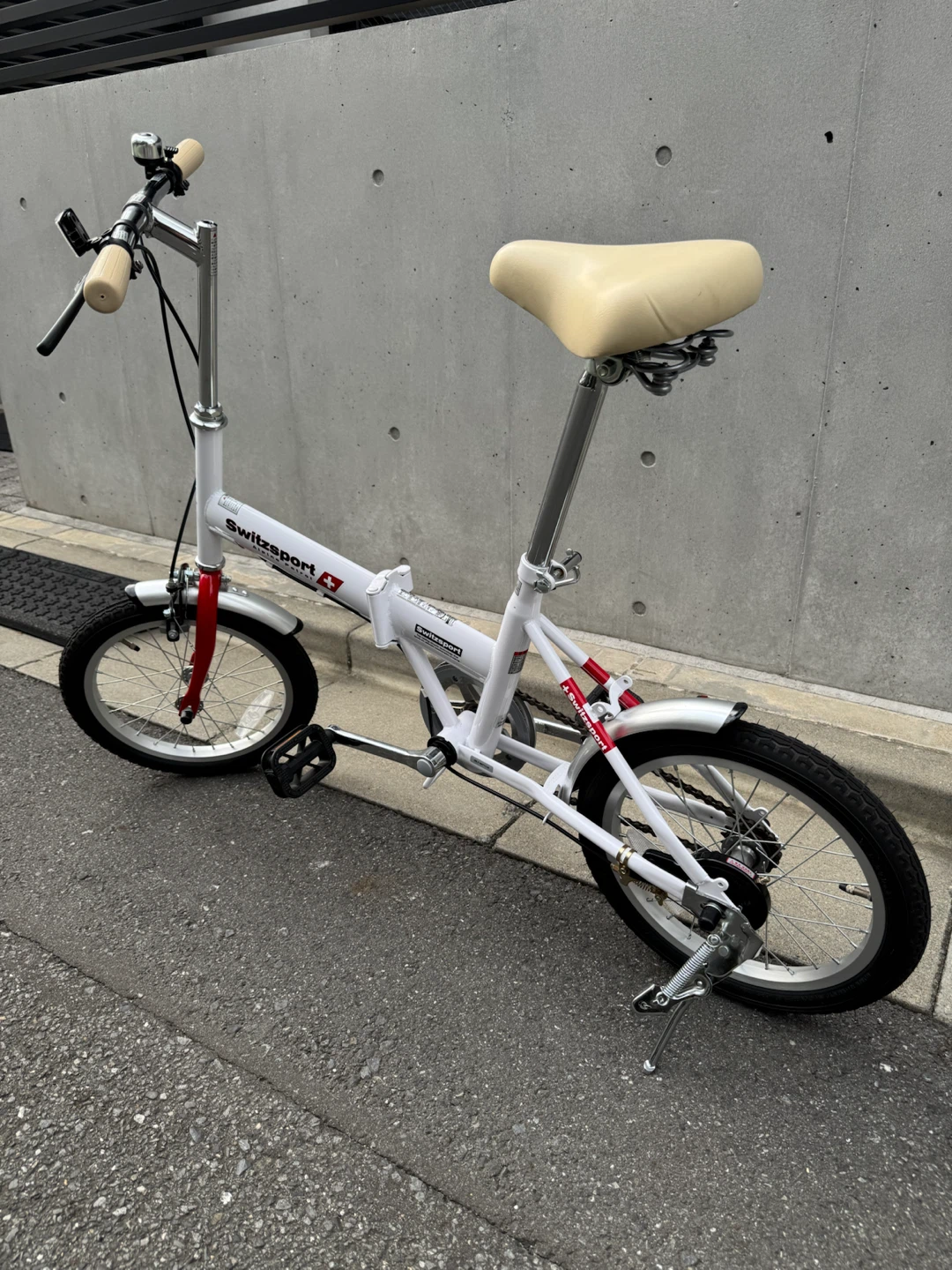 値下げ！ほぼ新品！switzsport（スウィツスポート）  折りたたみ自転車  16インチ 配送致します。 距離は説明文確認の写真3枚目