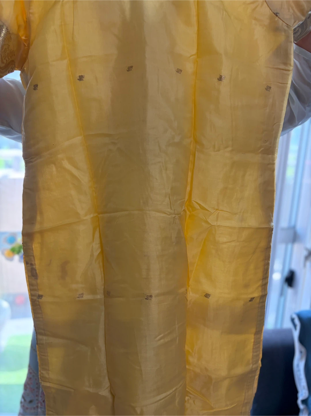 エスニック風 刺繍チュニック 黄色の写真3枚目