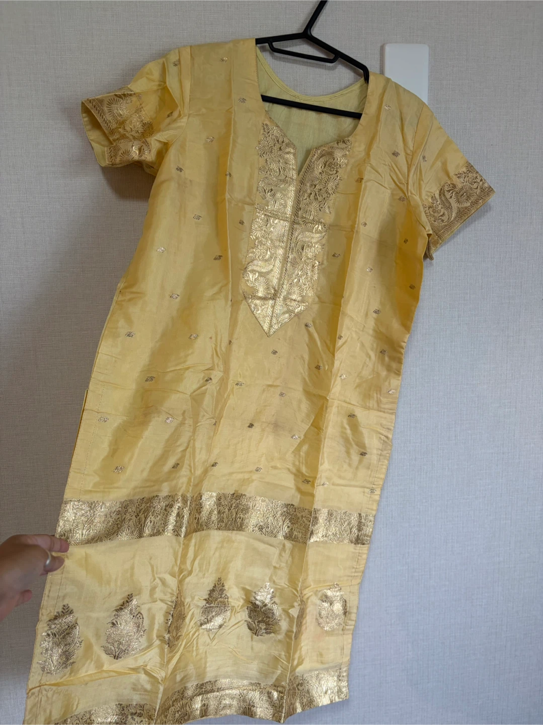 エスニック風 刺繍チュニック 黄色の写真6枚目