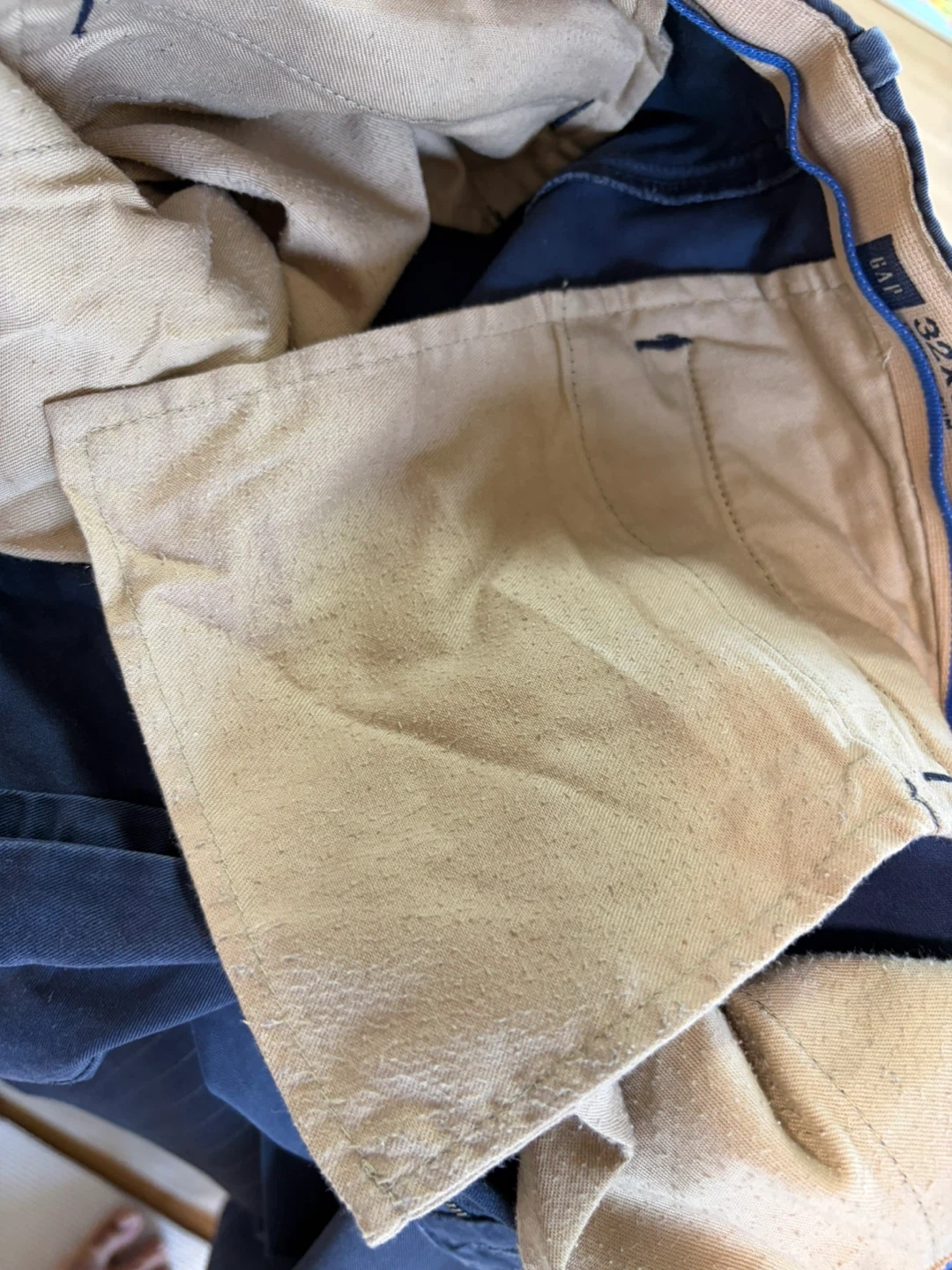 ギャップ Lived-in スリムパンツ ネイビー 32×30の写真8枚目