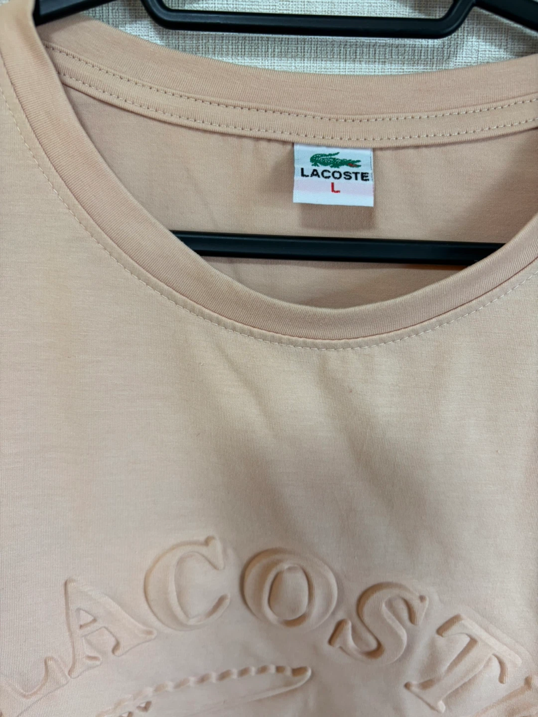 ラコステ ロゴ Tシャツ Lサイズ ベージュの写真3枚目