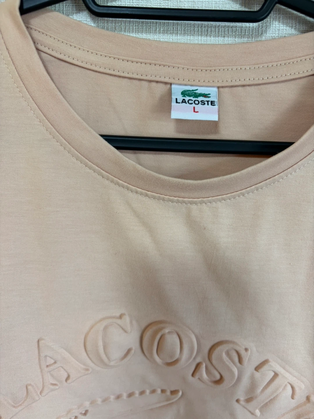 ラコステ ロゴ Tシャツ Lサイズ ベージュの写真3枚目