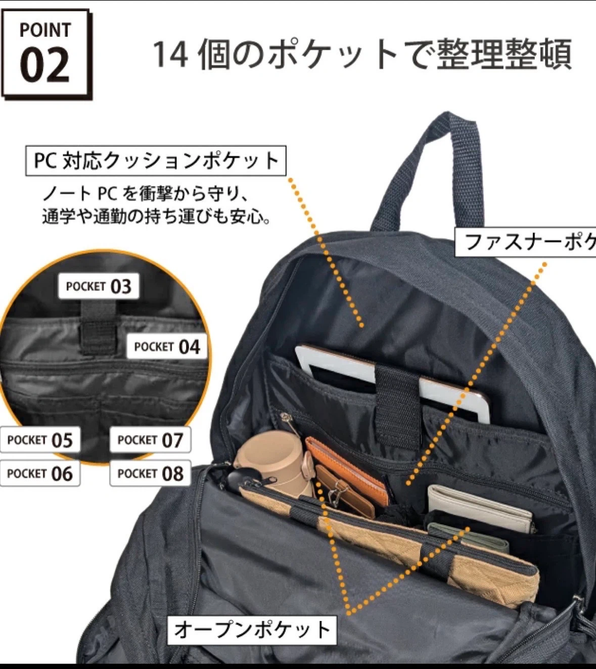 【未使用】Lee リュック バックパック 通勤 通学 旅行の写真3枚目