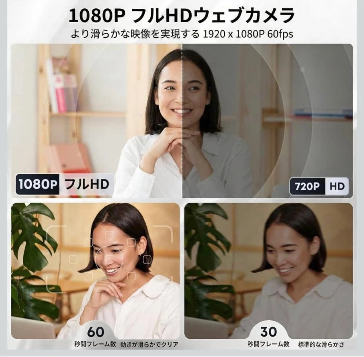 新品❤️フルHD 1080P ウェブカメラ Webカメラ HD 1080P プライバシーカバー付きの写真5枚目