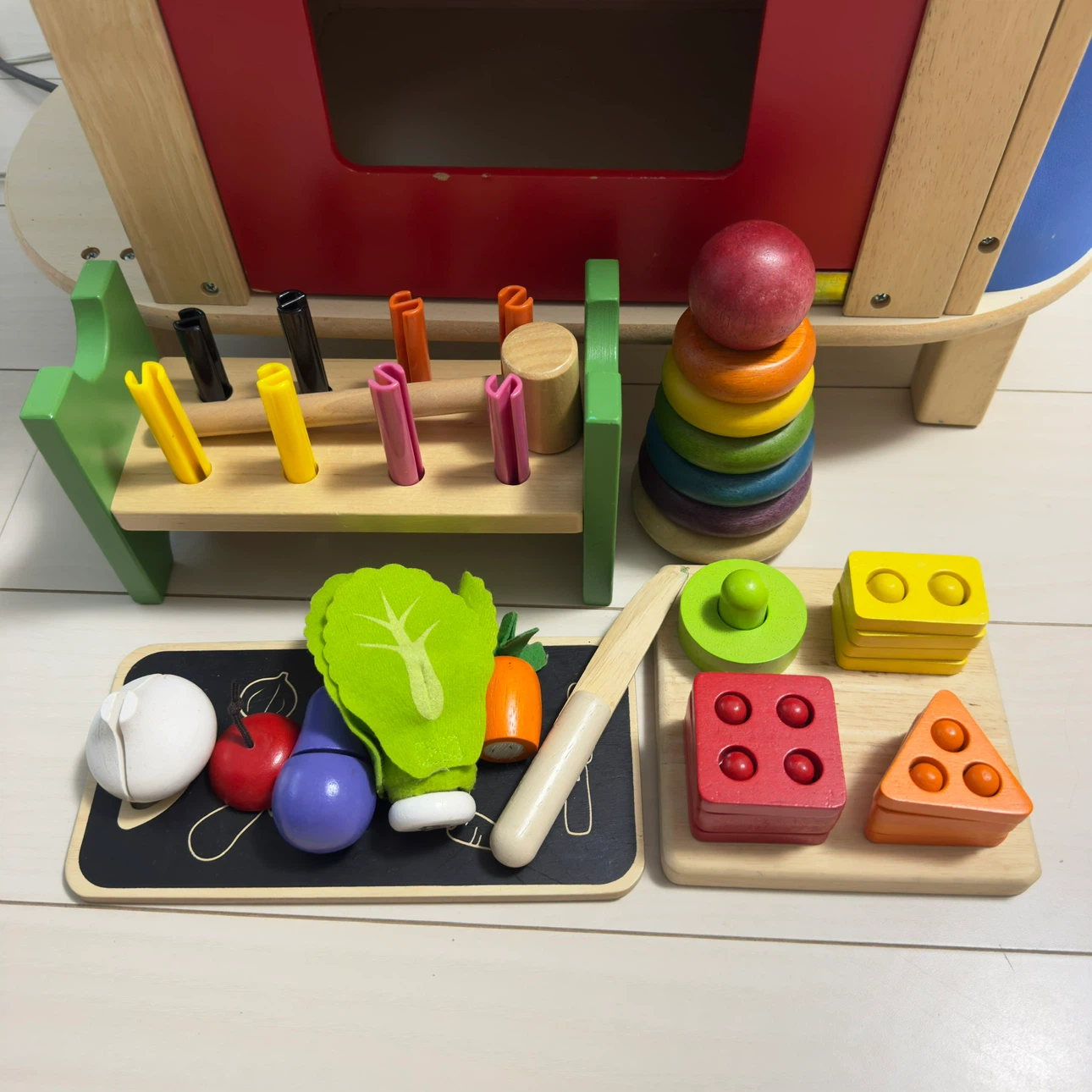 Wonderworldtoy木製おままごとキッチンセット 知育玩具の写真7枚目