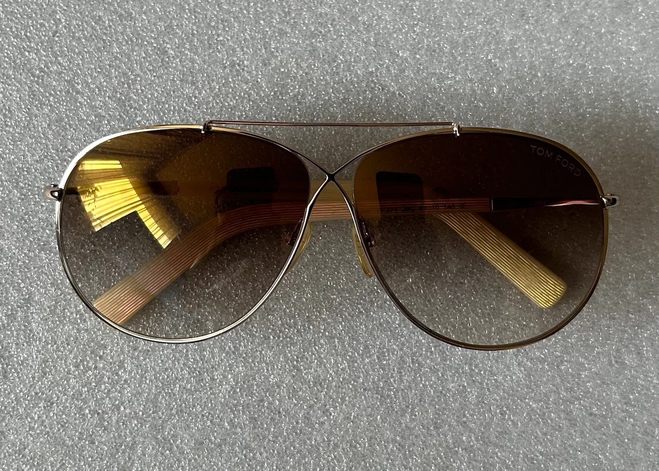 TOM FORD/トムフォードEva TF374 ダブルブリッジ ティアドロップ サングラスの写真3枚目