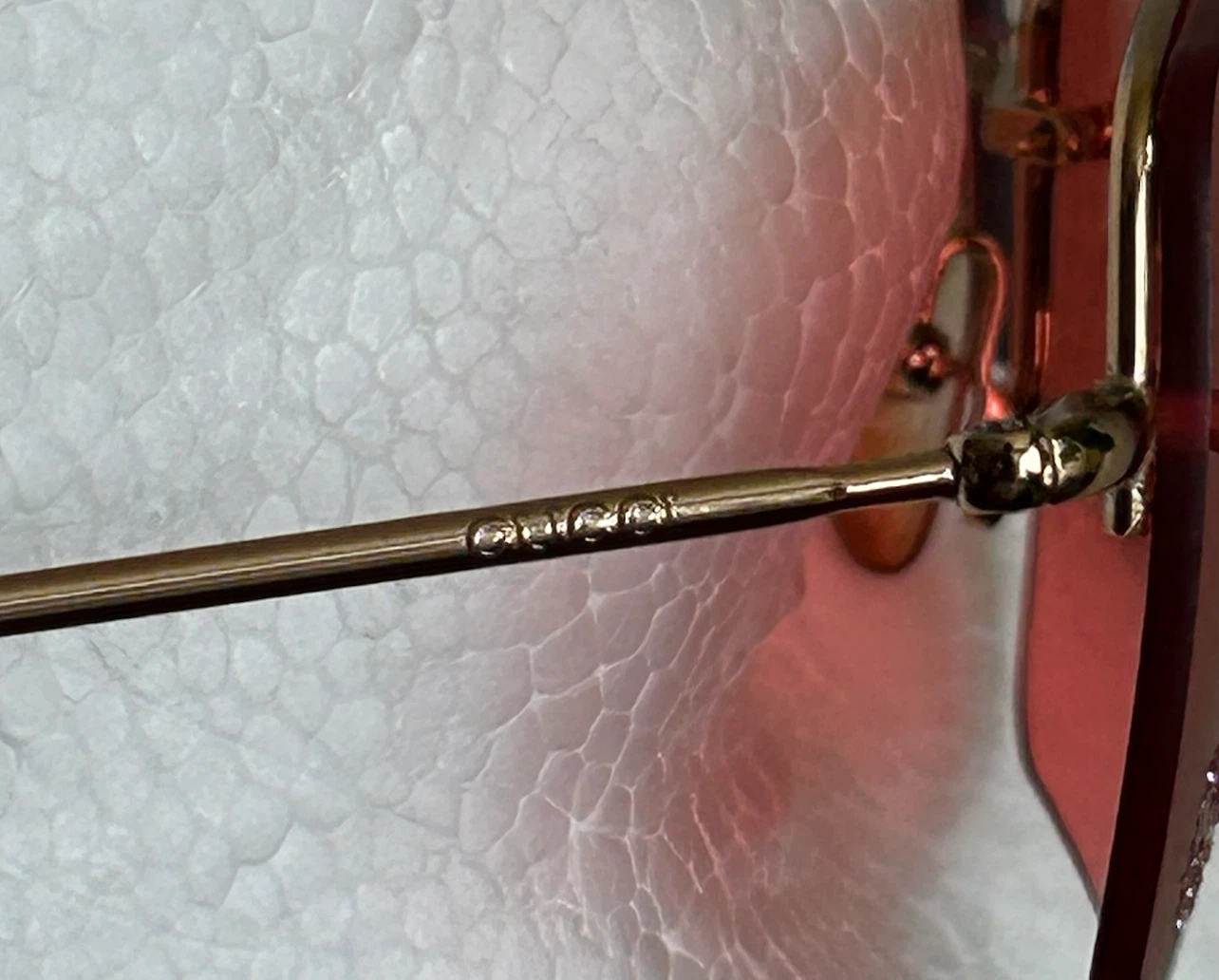 GUCCI/グッチGG1653/STRASS GGサングラス（ピンクxゴールド）の写真2枚目