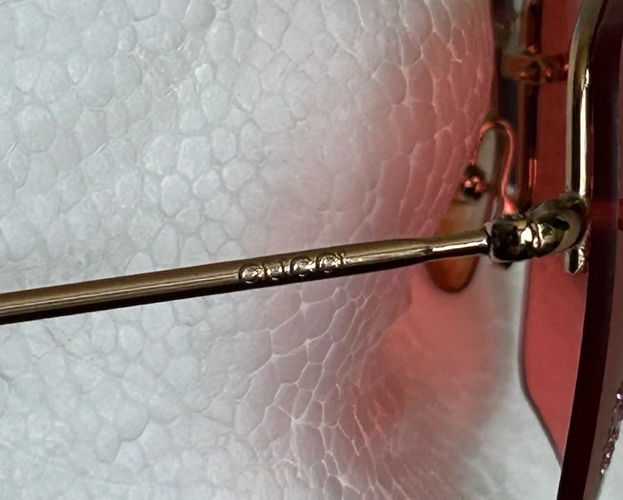 GUCCI/グッチGG1653/STRASS GGサングラス(ピンクxゴールド)の写真2枚目