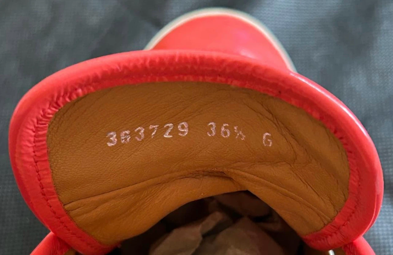 GUCCIグッチインターロッキング スニーカー （オレンジ系）レディース24cmの写真9枚目
