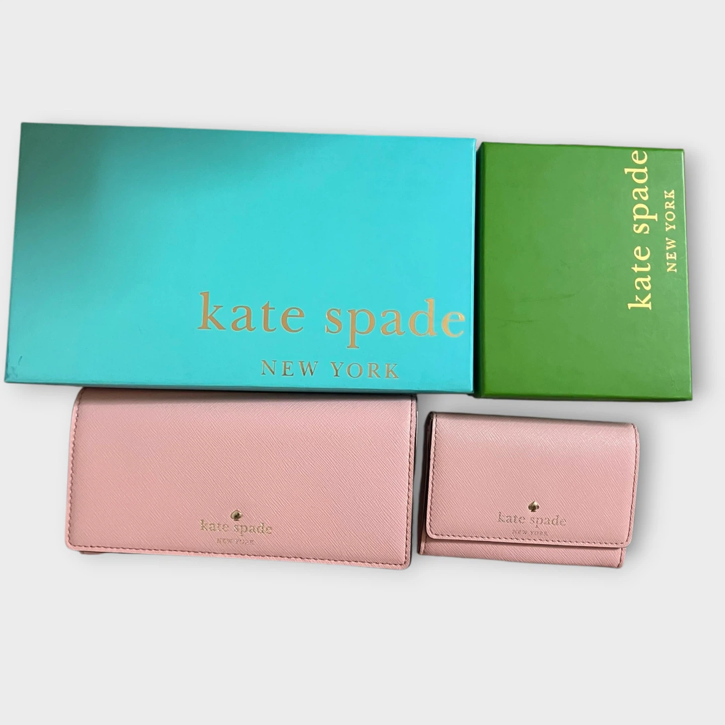 kate spade ケイトスペード 長財布 二つ折り キーケース パスケース２個セット ピンク