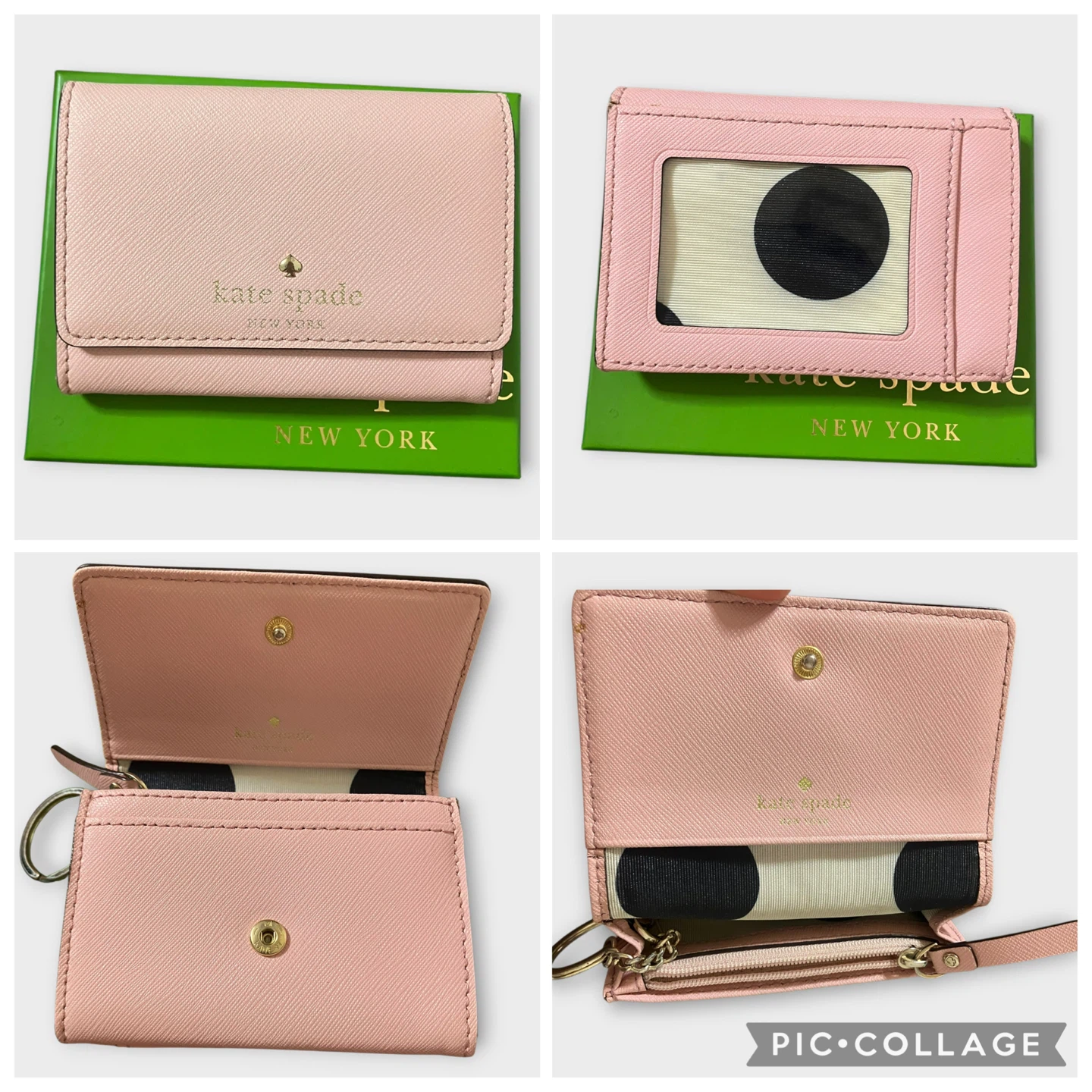 kate spade ケイトスペード 長財布 二つ折り キーケース パスケース２個セット ピンクの写真4枚目