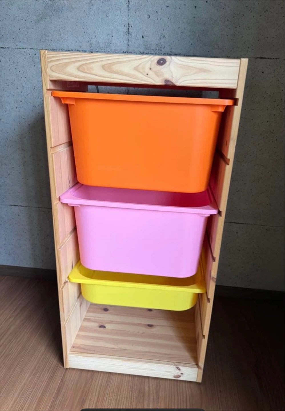 IKEA 木製収納棚 おもちゃ箱 3段ラック