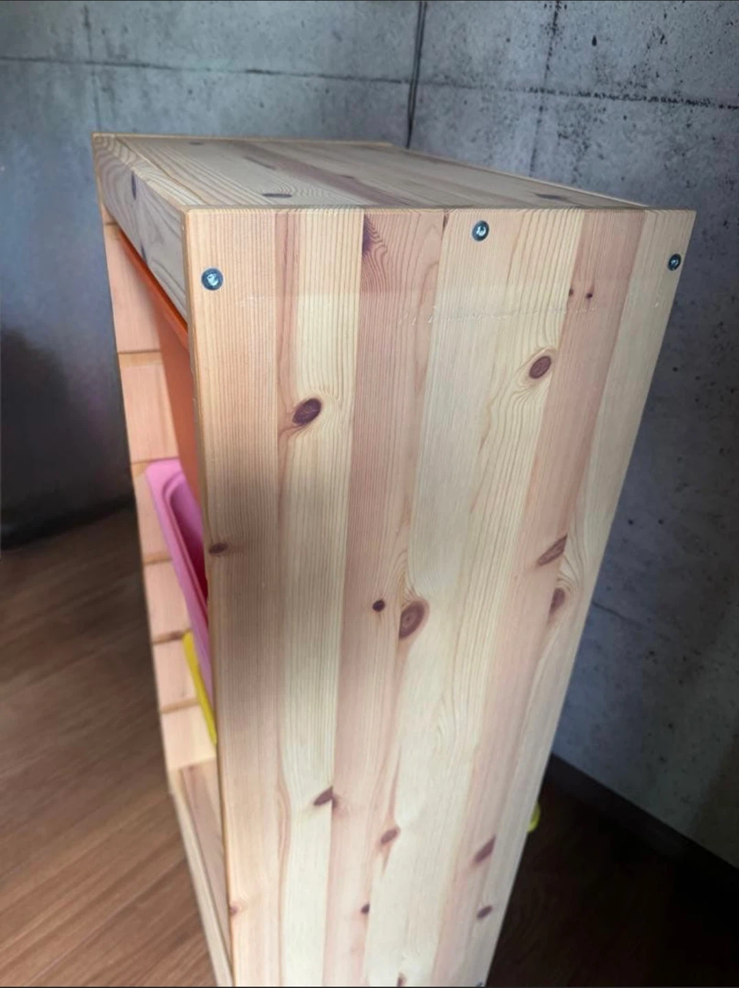 IKEA 木製収納棚 おもちゃ箱 3段ラックの写真5枚目