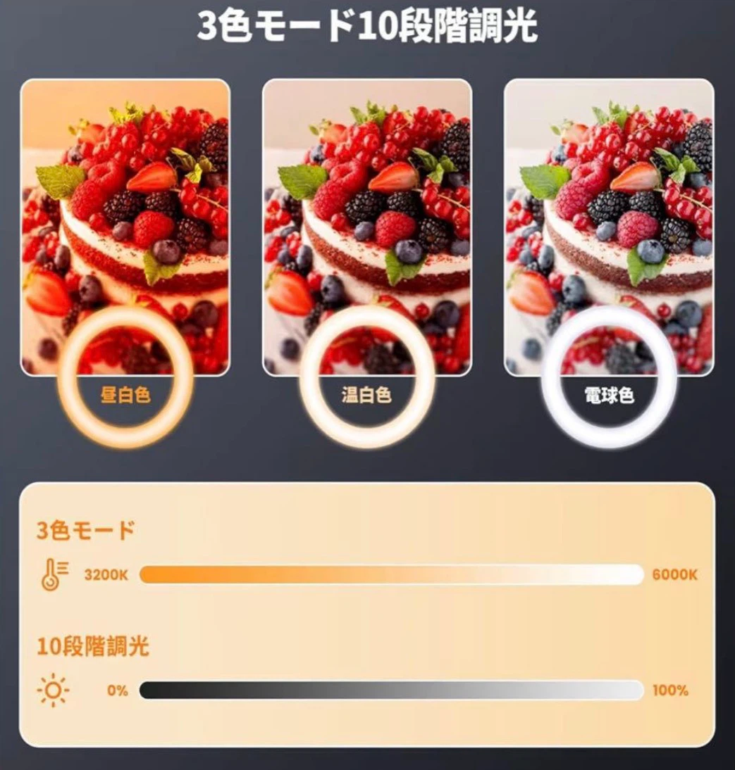 リングライト 撮影スタンド スマホホルダー付き F-537Sの写真7枚目