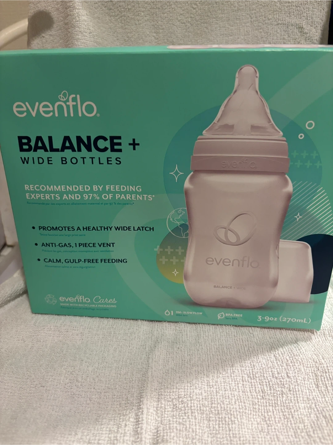 evenflo BALANCE + WIDE BOTTLES 哺乳瓶 3本セット