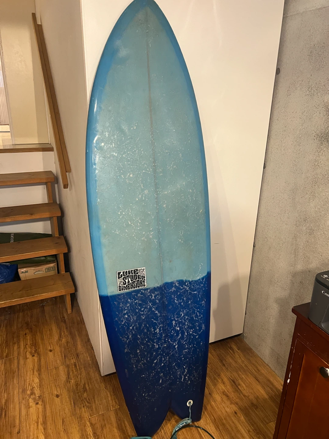 【川崎/高津区】Luke Studer サーフボード 5'11" ツインフィン 40L フィン・リーシュ付