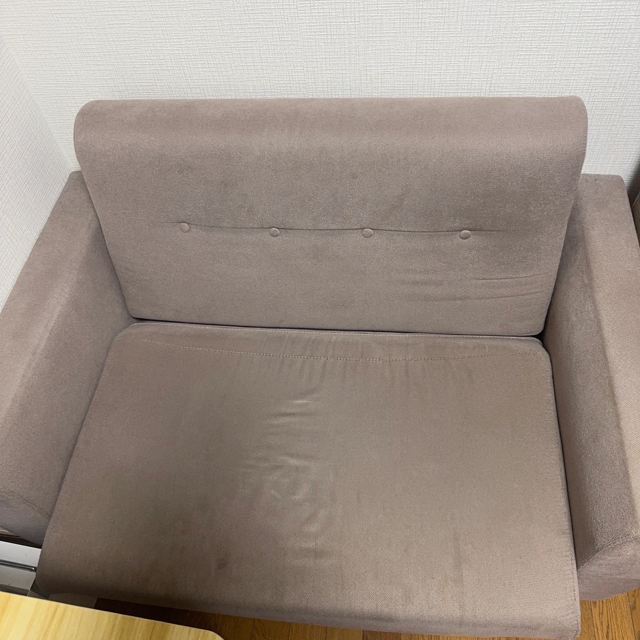 2人掛け ソファ ベットブラウン系