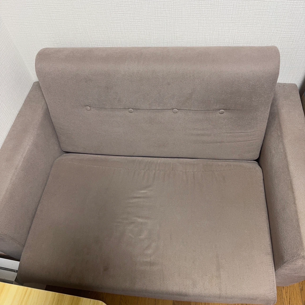 2人掛け ソファ ベットブラウン系