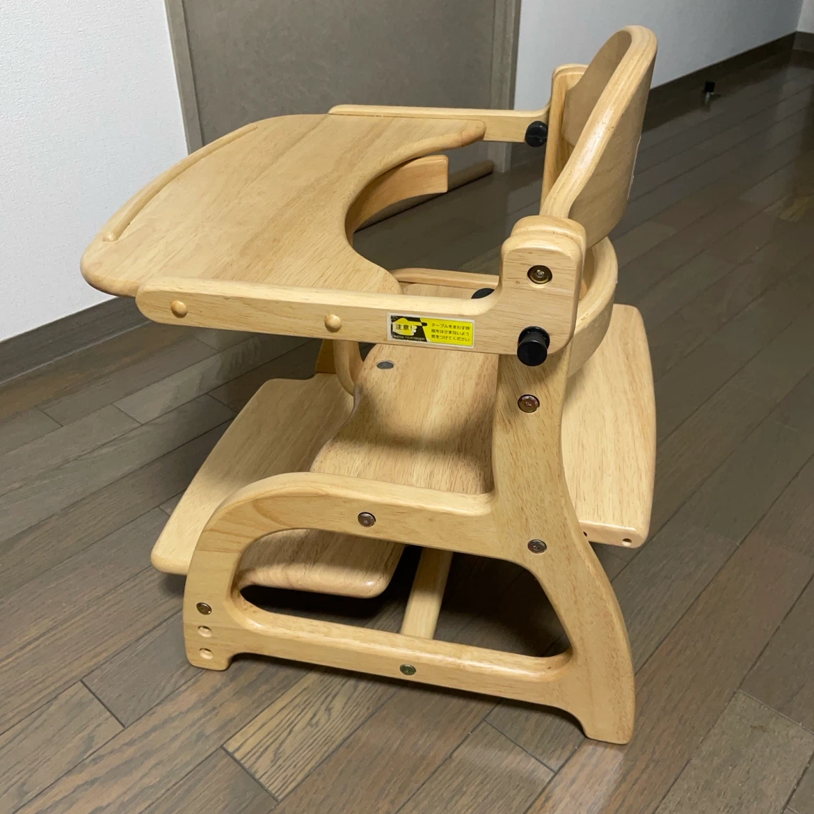 木製 ベビーチェア テーブル付きの写真4枚目
