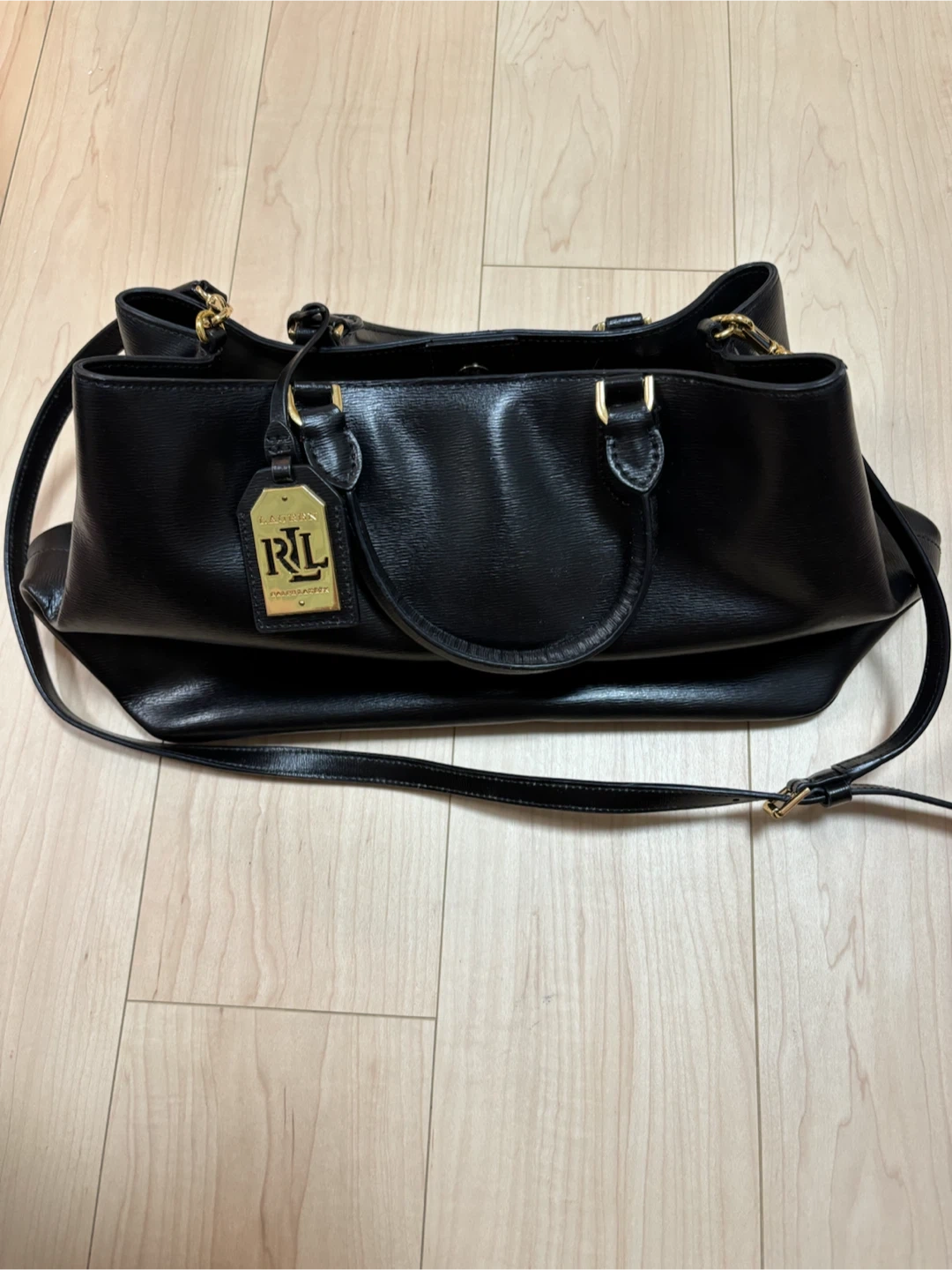 ローレンラルフローレン 2WAYバッグ 黒