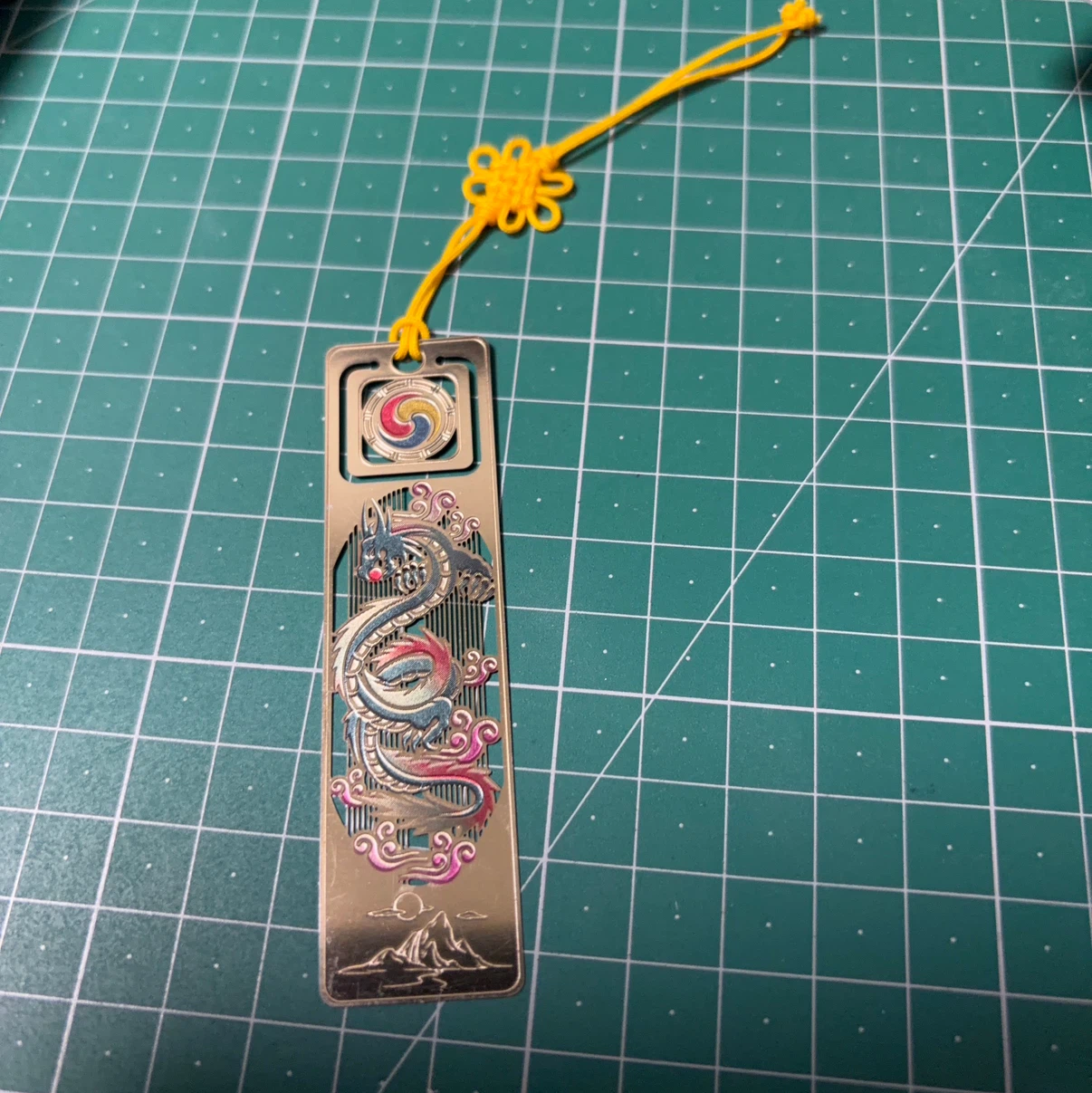 龍のデザイン メタルしおり 金属製