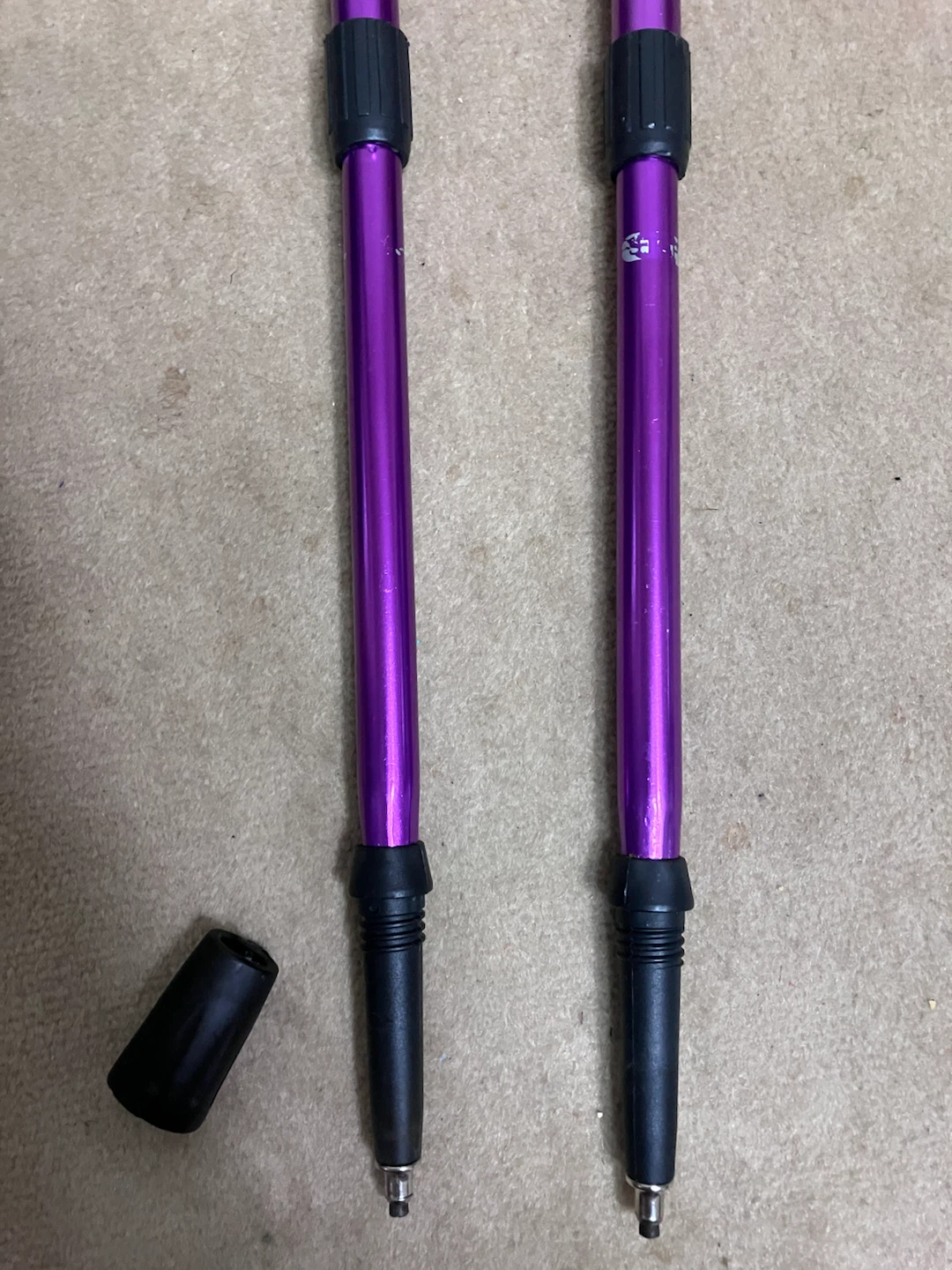トレッキングポール パープル アンチショック機能付の写真2枚目