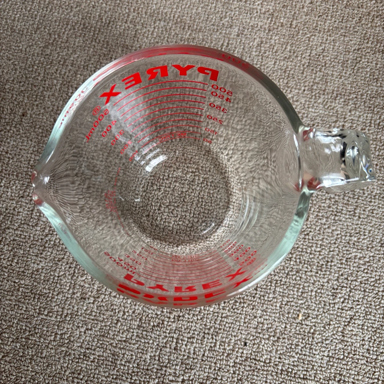 USA 製 PYREX ガラス製　メジャーカップ 500ml  旧ロゴ　レアの写真3枚目