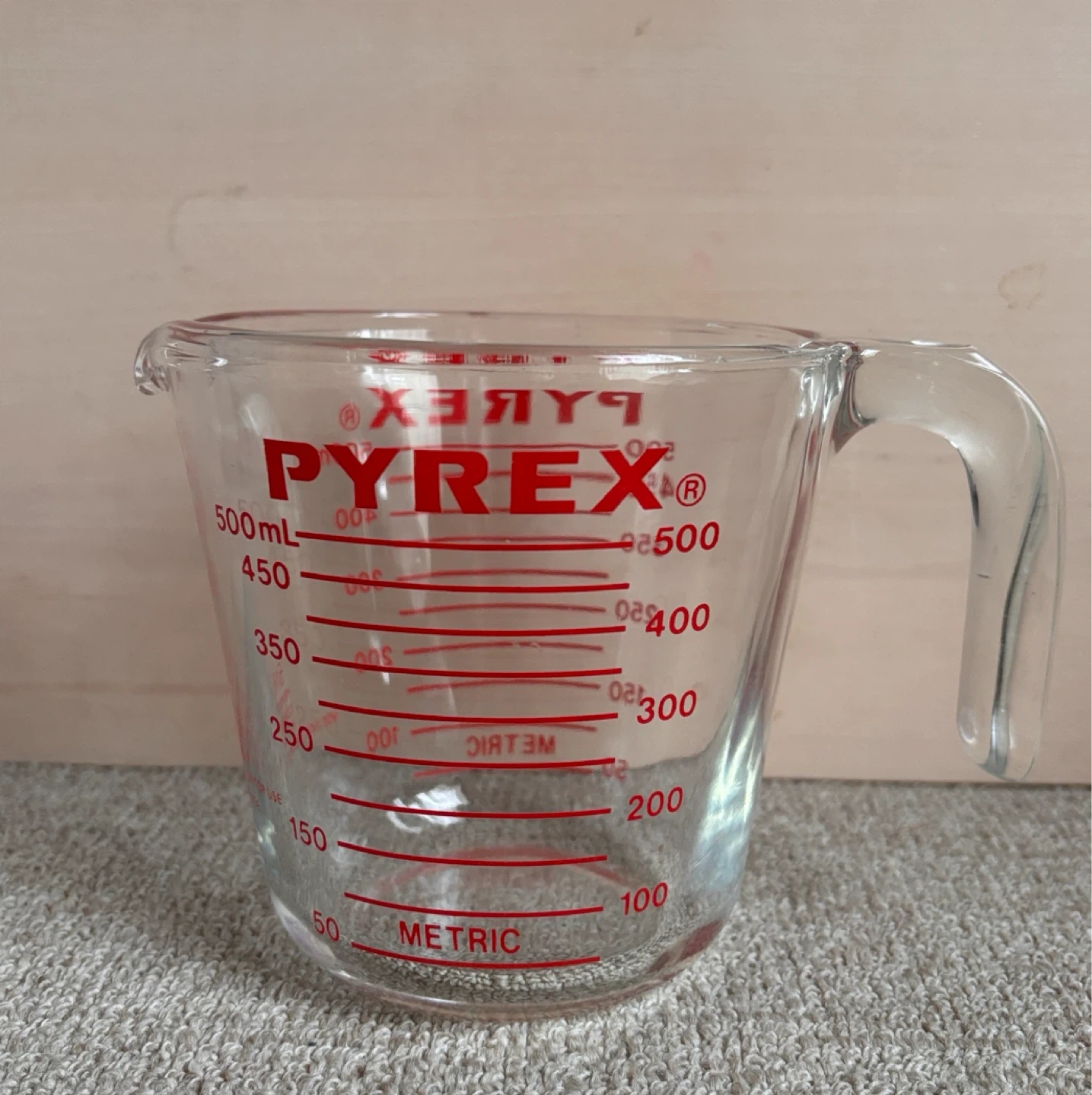 USA 製 PYREX ガラス製 メジャーカップ 500ml 旧ロゴ レア