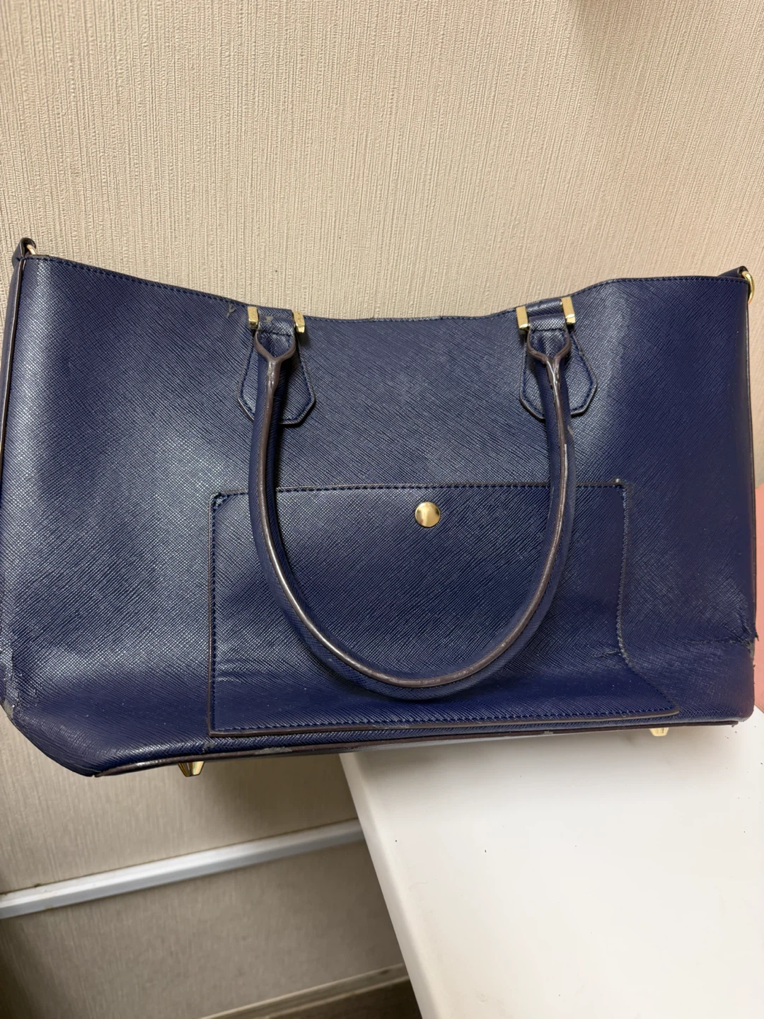 ネイビー トートバッグ