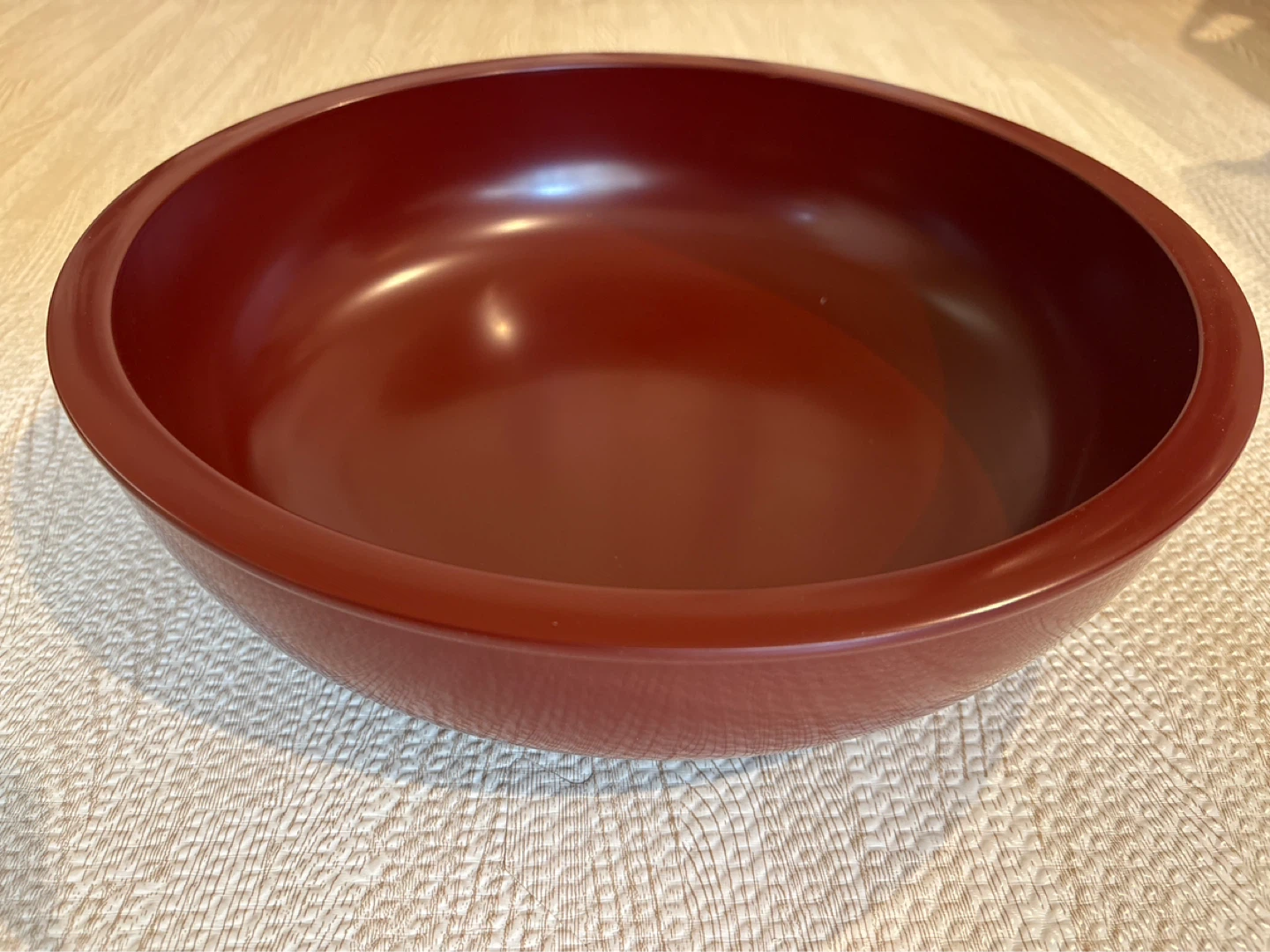 大きな朱色の鉢　36センチ　未使用の写真2枚目