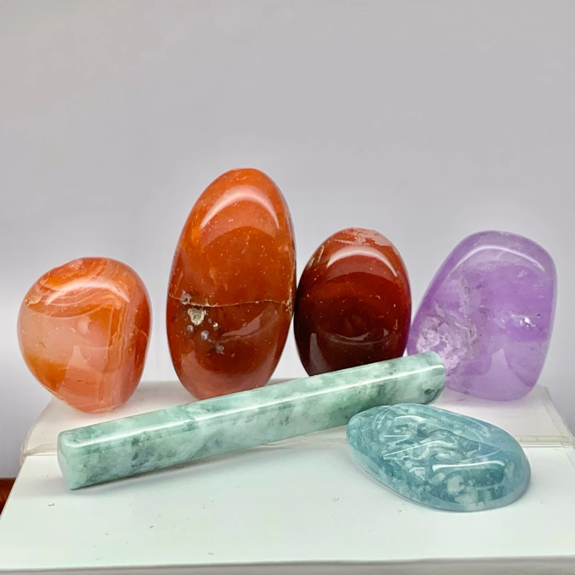 天然メノウ 紫水晶 翡翠 ルース まとめ売りの写真2枚目