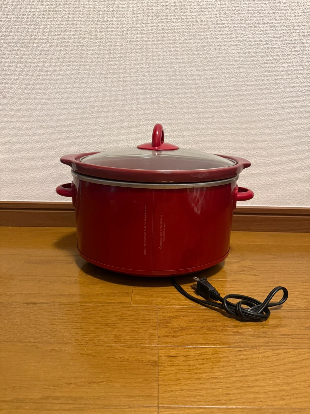 クロックポット スロークッカー 赤の写真2枚目
