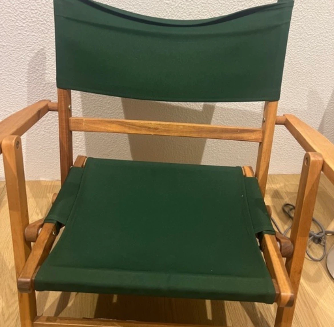 木製 折りたたみチェア ダークグリーン
