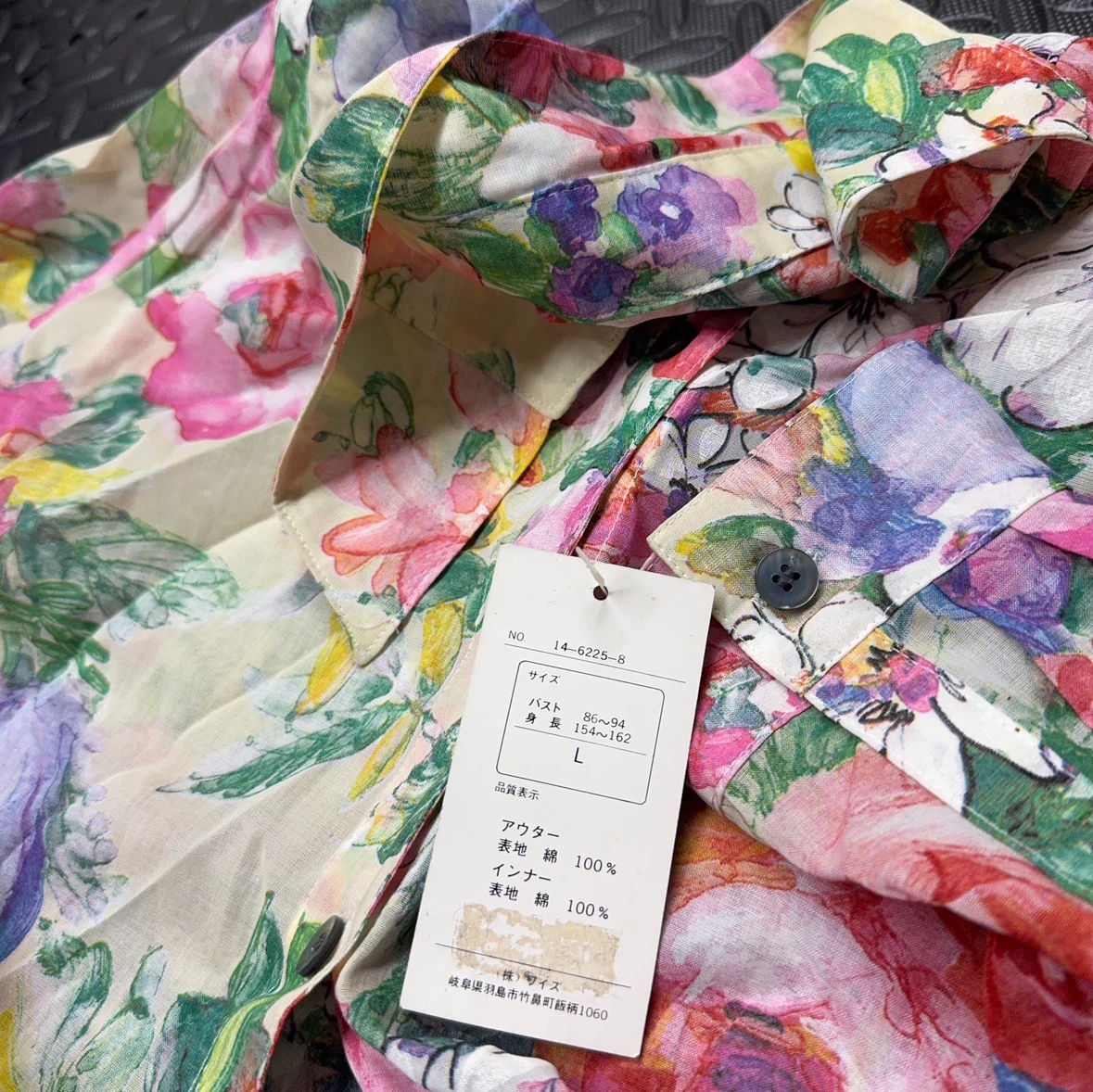 メリーレター 花柄シャツ Lサイズの写真2枚目
