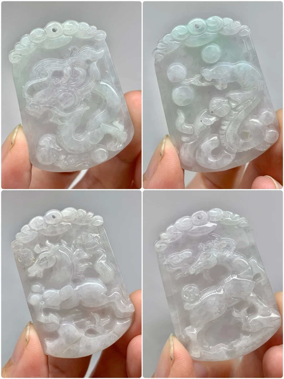 天然石 翡翠 干支彫刻ペンダントトップの写真4枚目