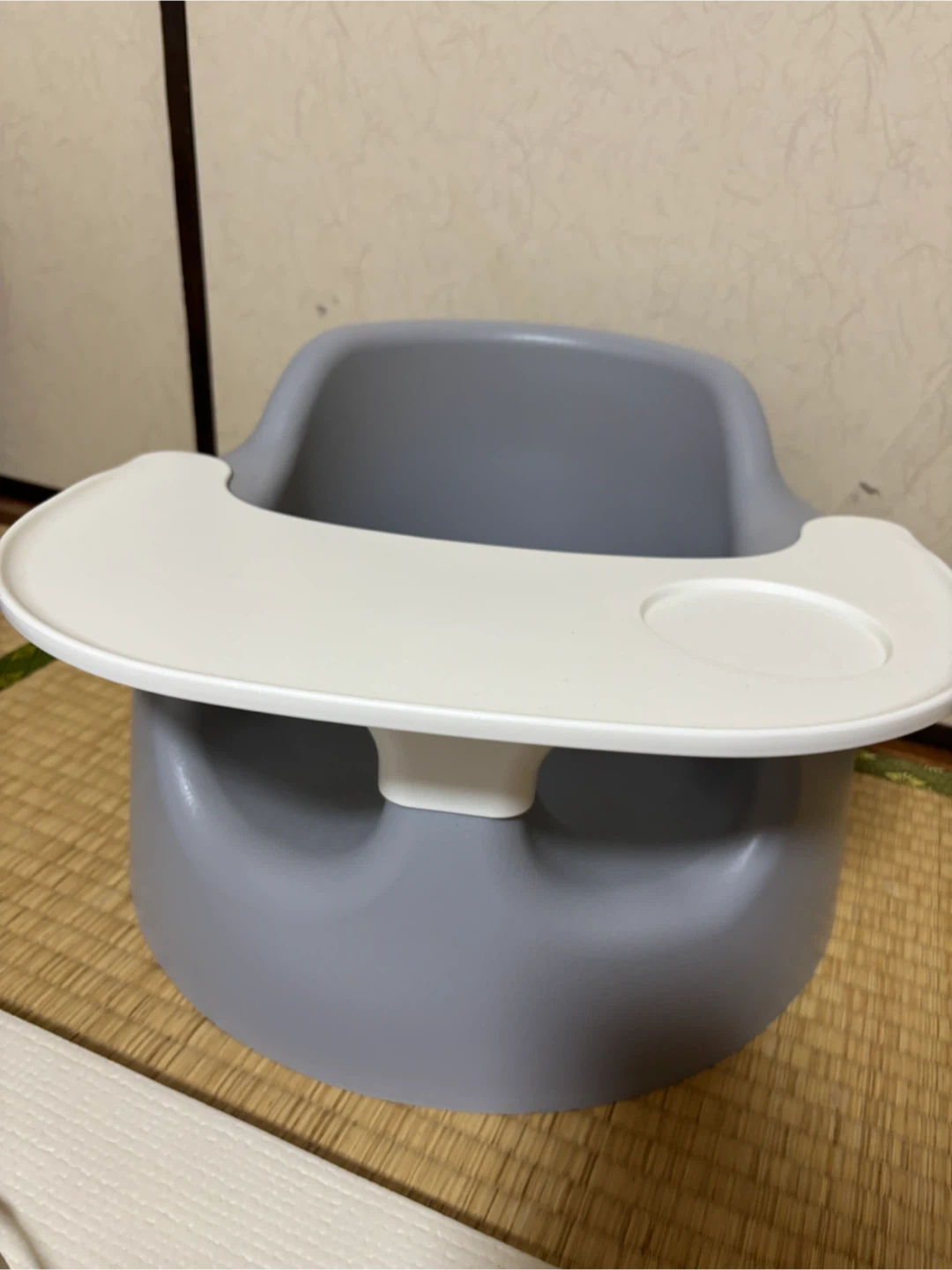 ベビーソファ トレイ付き グレー