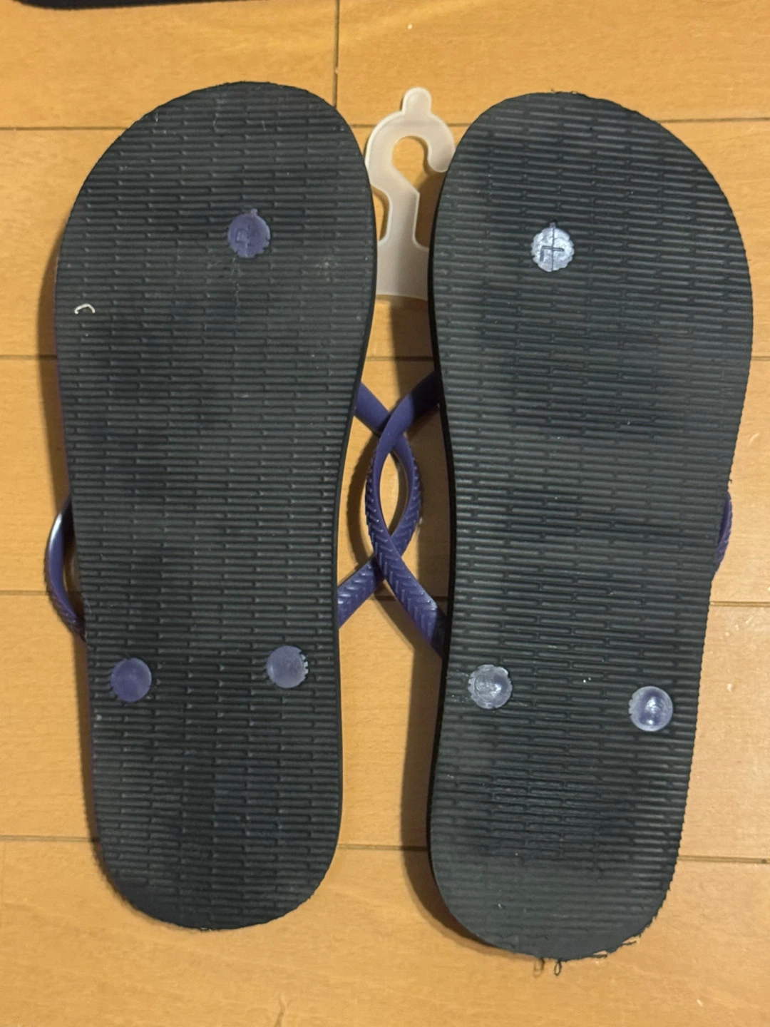 【未使用・新品】昔ながらのビーサン　クロチク 和柄ビーチサンダル 鉄線 Mサイズの写真2枚目
