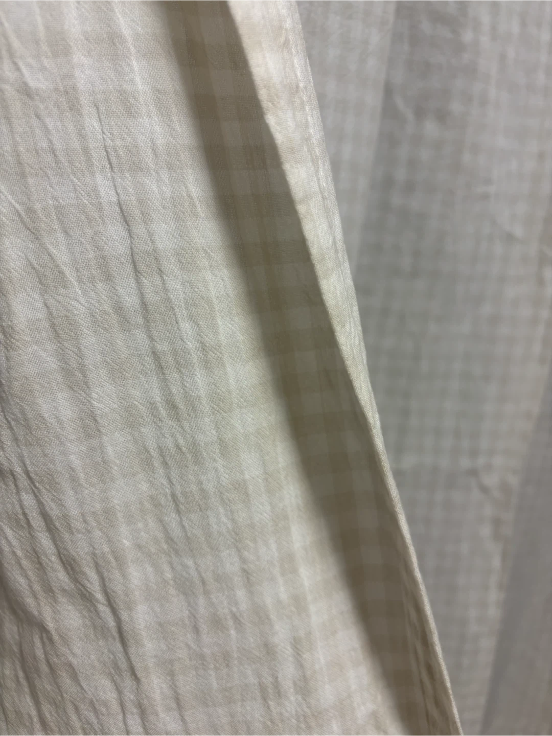 3枚セット　無印良品　オーガニックコットンカーテン グレーチェックの写真6枚目