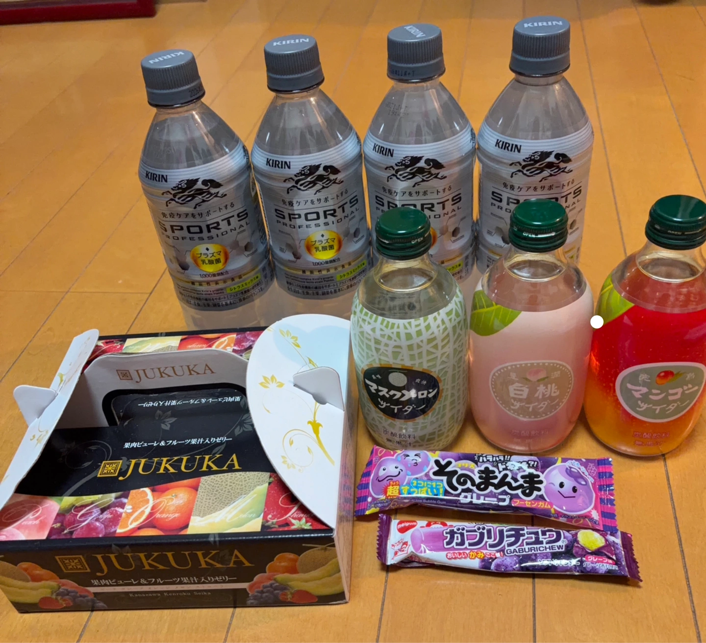 飲み物、ゼリー、ガム など!