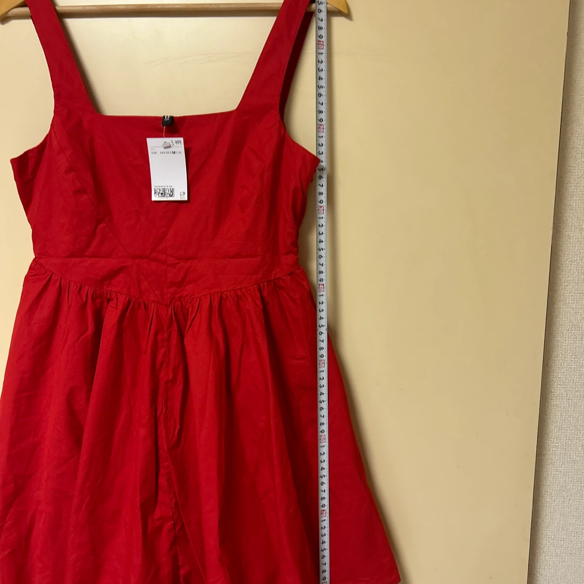 エイチアンドエム レッド ワンピースの写真6枚目