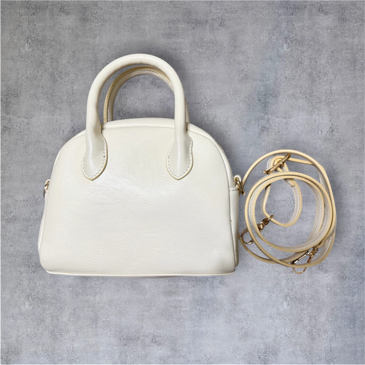 ミニハンドバッグ ショルダーバッグ 2way アイボリー