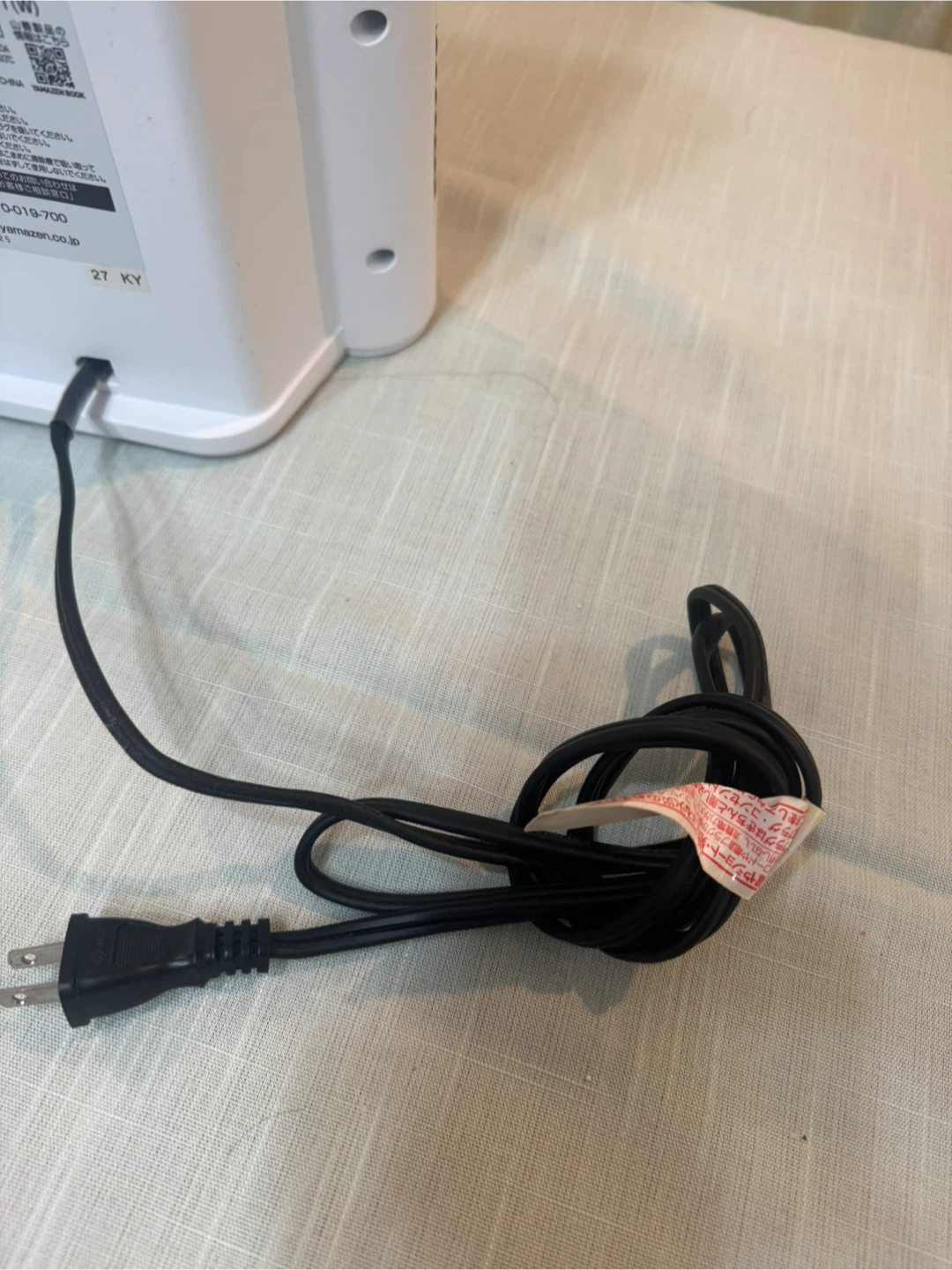 ヤマゼン セラミックファンヒーター HF-L121(W) 22年製の写真4枚目