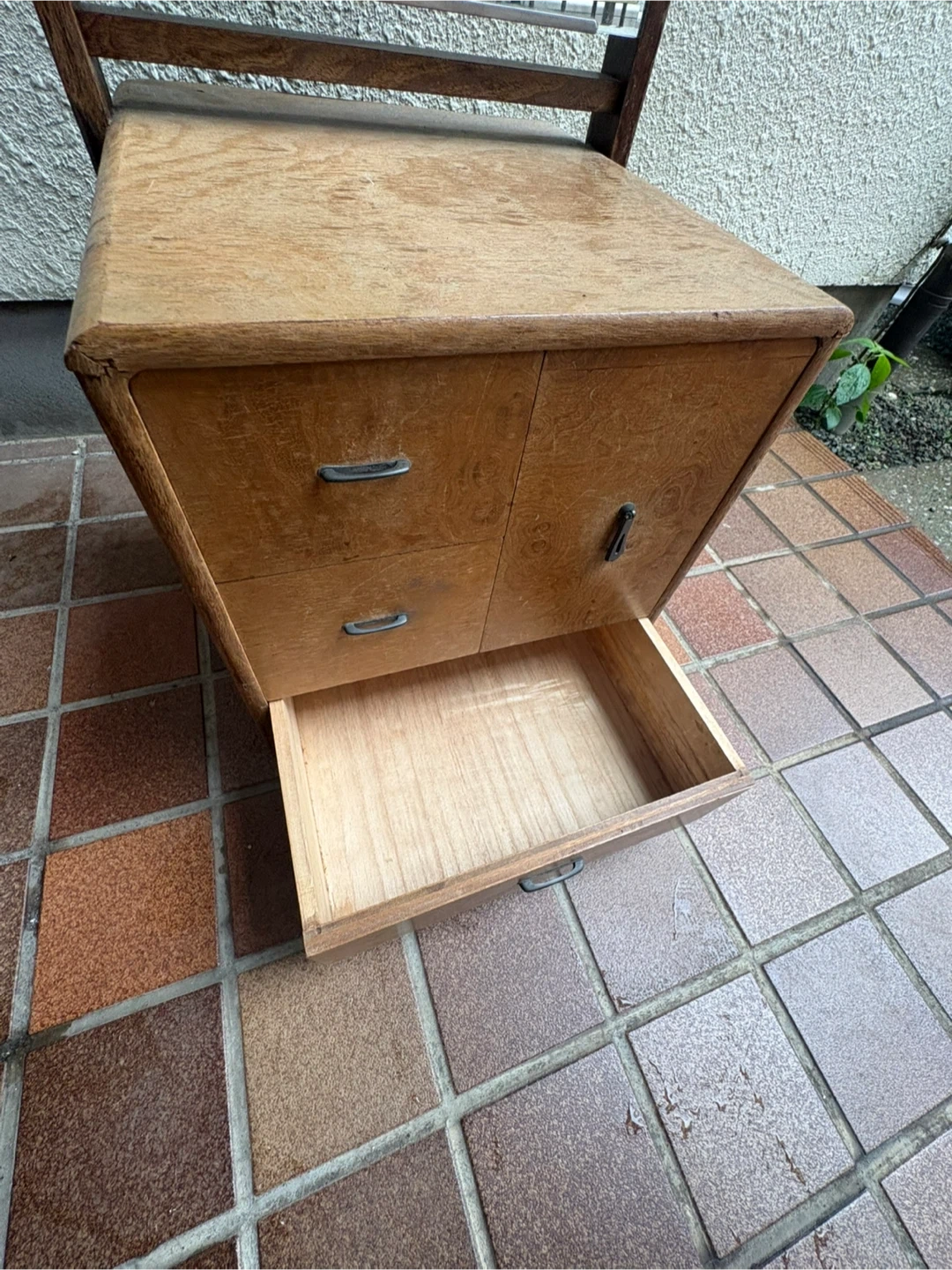 昭和 木製ドレッサー 姿見 鏡台 収納付きの写真4枚目