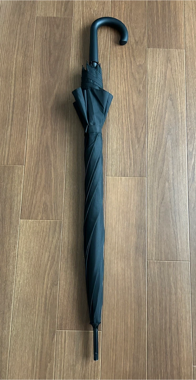 【特大サイズ】メンズ ジャンプ傘 黒 親骨69cm 直径121cm 大判 ワンタッチ