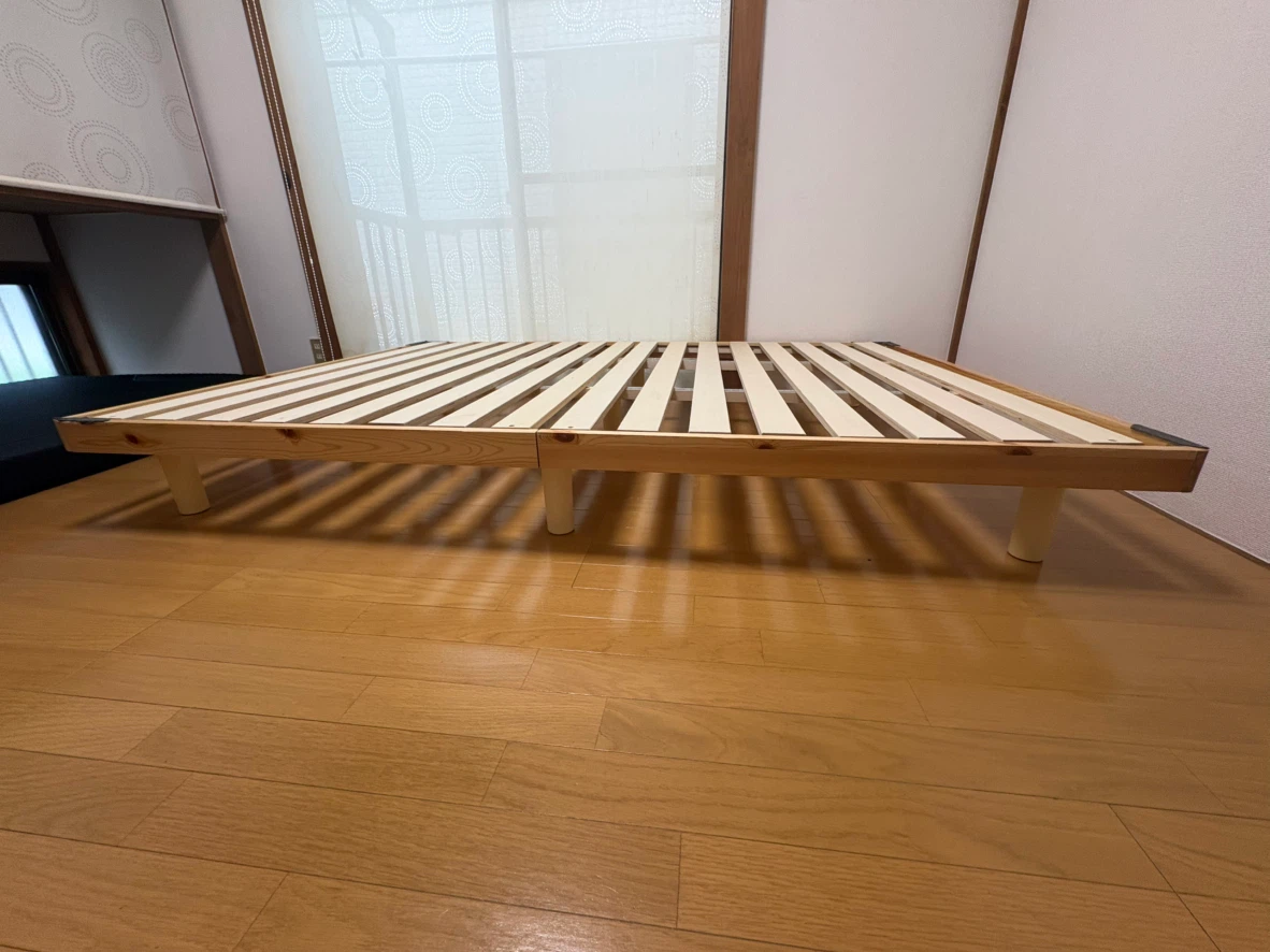 セミダブル　木製すのこベッド マットレス付き　バラ売り可能の写真5枚目