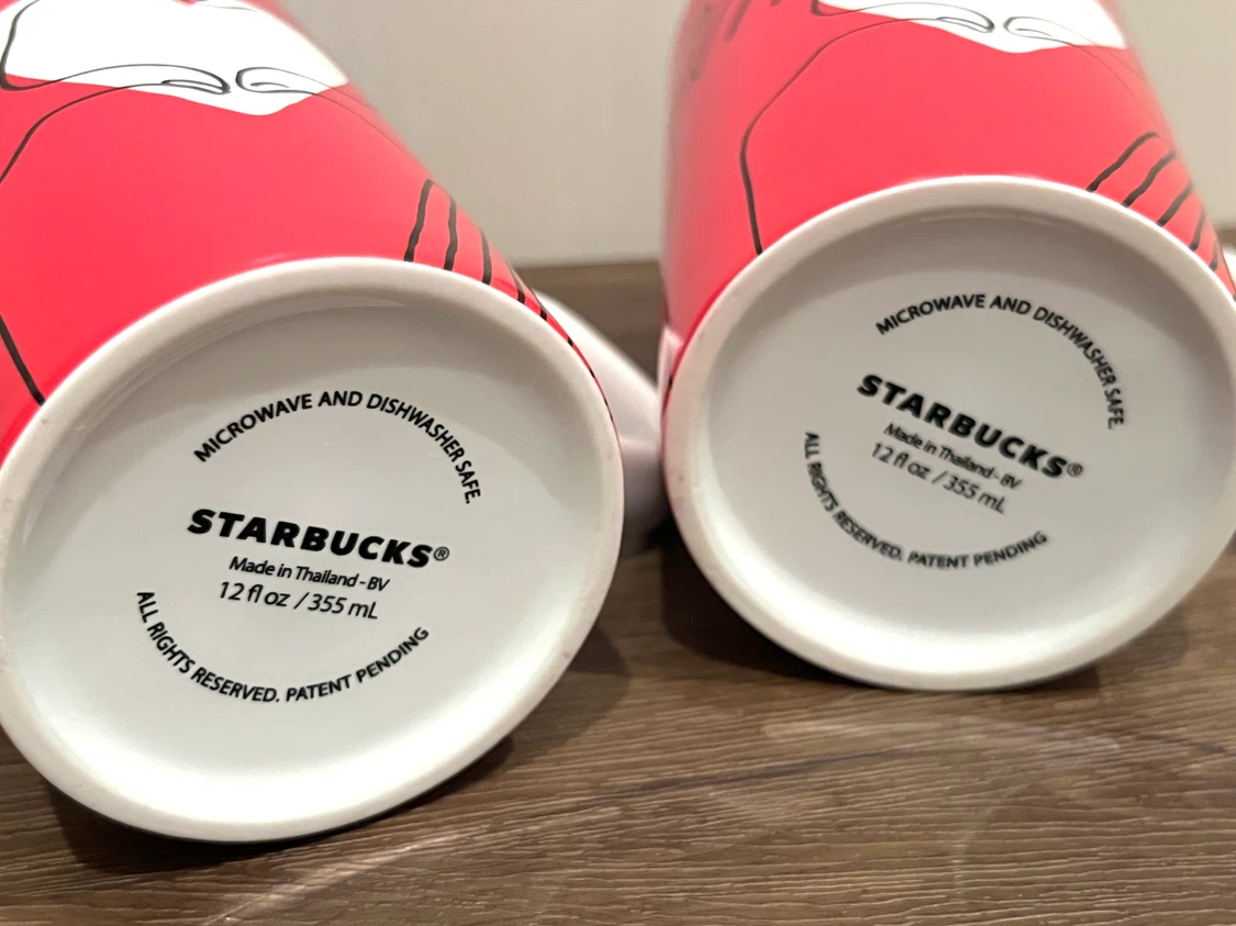 【新品】 STARBUCKS ホリデー限定円形カップマグ 355ml 2種セットの写真4枚目