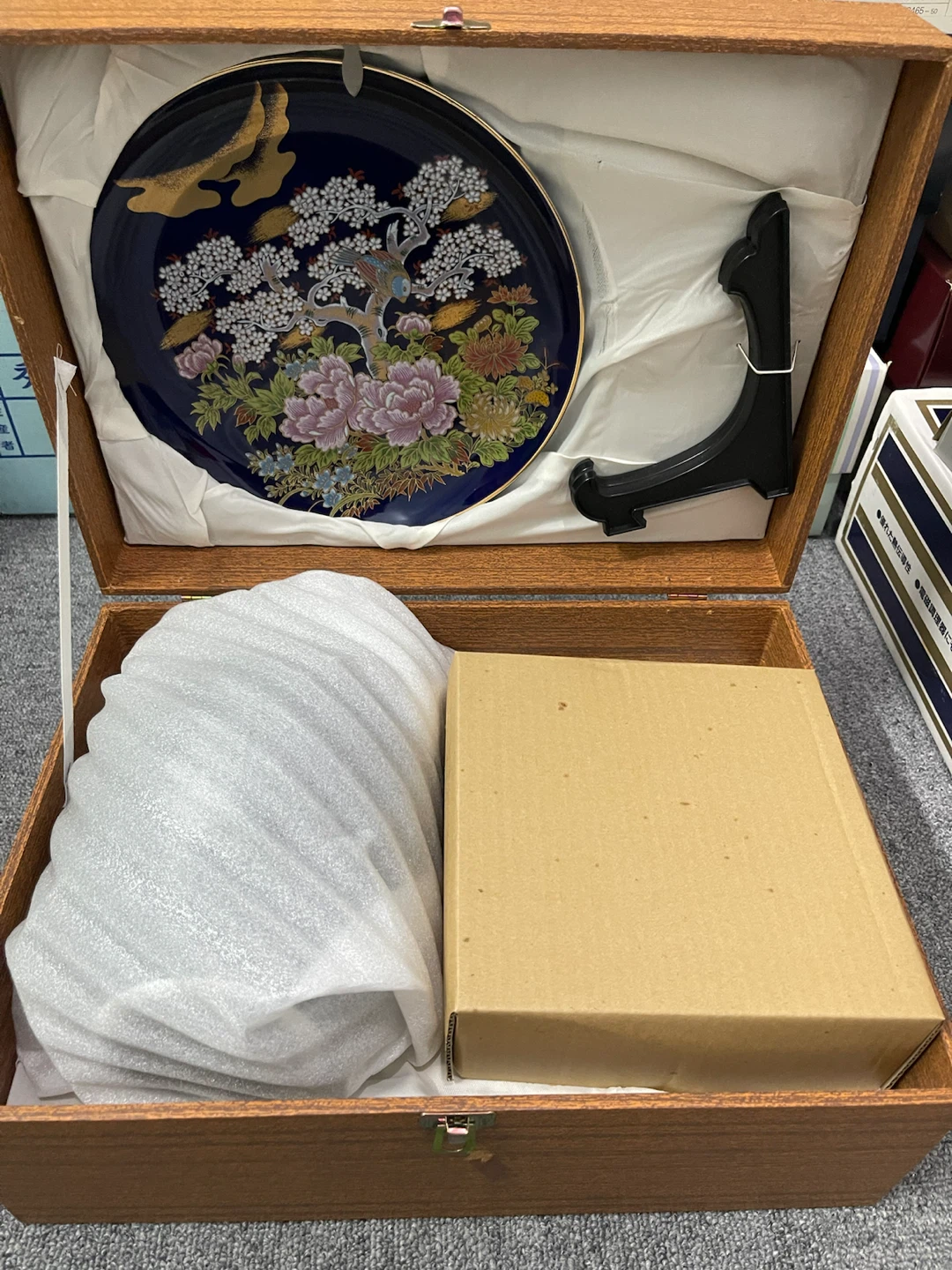 花鳥図 飾り皿 花瓶 灰皿 セット 明陶の写真10枚目